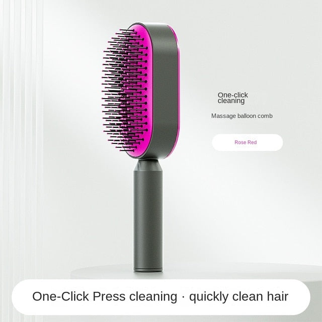 Self Cleaning Anti-Static Hair Brush with Airbag Massager