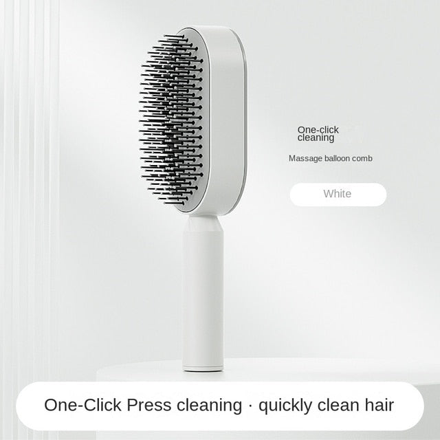 Self Cleaning Anti-Static Hair Brush with Airbag Massager