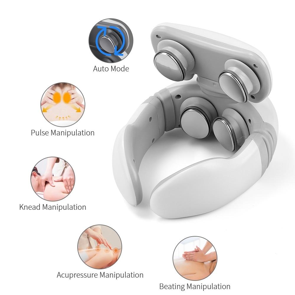 Intelligent 4D Neck Shoulder Massager with TENS Pulse Technology
