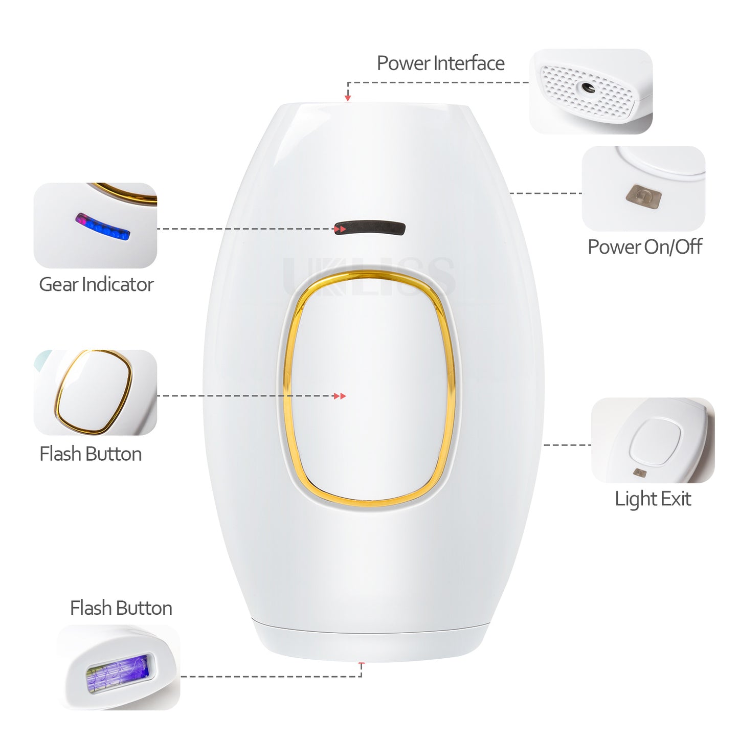 Xenon Quartz Tube Light Hair Removal Set