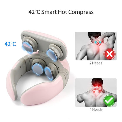 Intelligent 4D Neck Shoulder Massager with TENS Pulse Technology