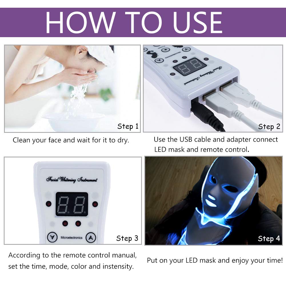 7-in-1 Photodynamic LED Facial Beauty Mask